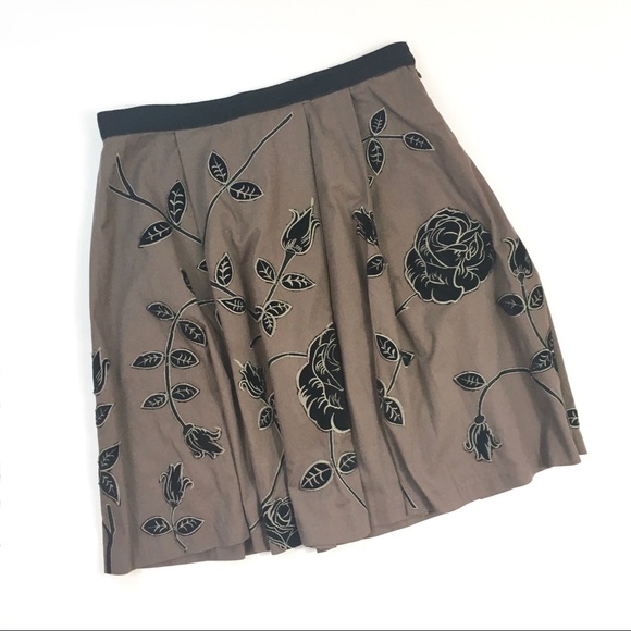 Anthropologie Dresses & Skirts - Anthropologie Odille Rose Embroidered Skirt Anthropologie Dresses & Skirts - Anthropologie Odille Rose Embroidered Skirt